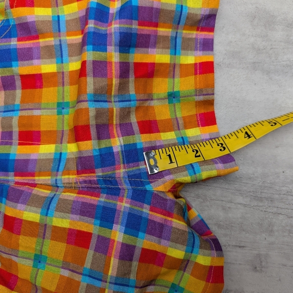 WeWoreWhat Women's Rainbow Plaid Overall Shorts Size XS NWT - Picture 7 of 9